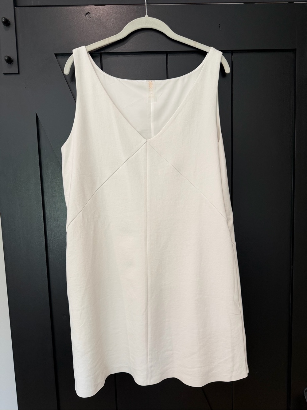RHONE White Sleeveless V-Neck Shift Chemise